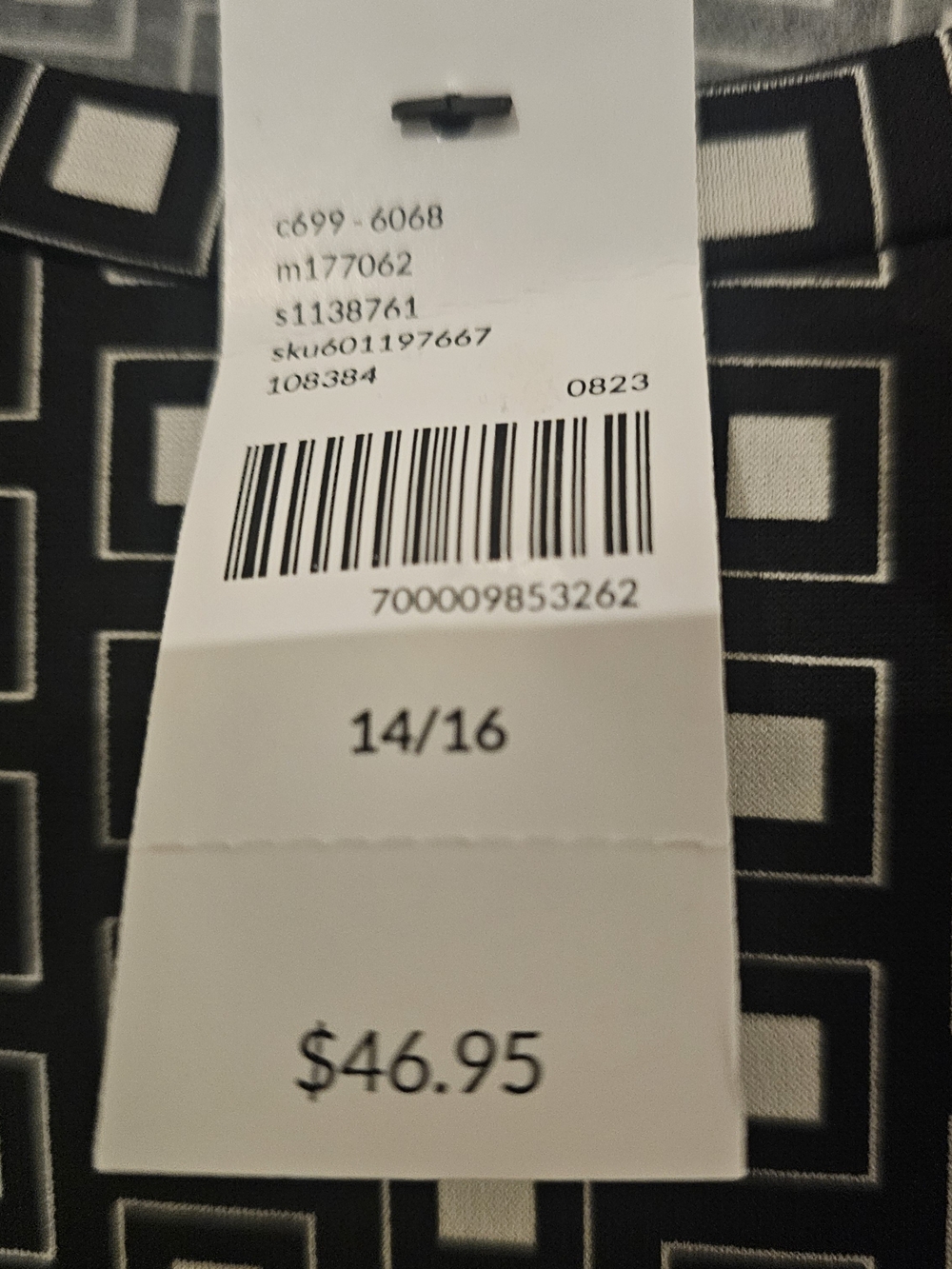 NWT Lane Bryant Black & White Geometric Tunic Blouse - Picture 3 of 11